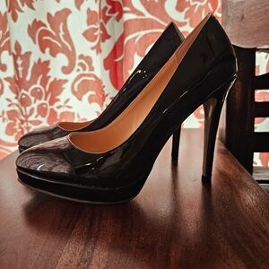 Classic Black Patent High Heel Pumps - Women's Dress Shoes